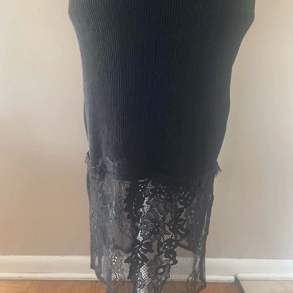 $148 French Connection Women's Black Sarelle Ottoman Lace Cocktail Dress Size 4 - Picture 10 of 15